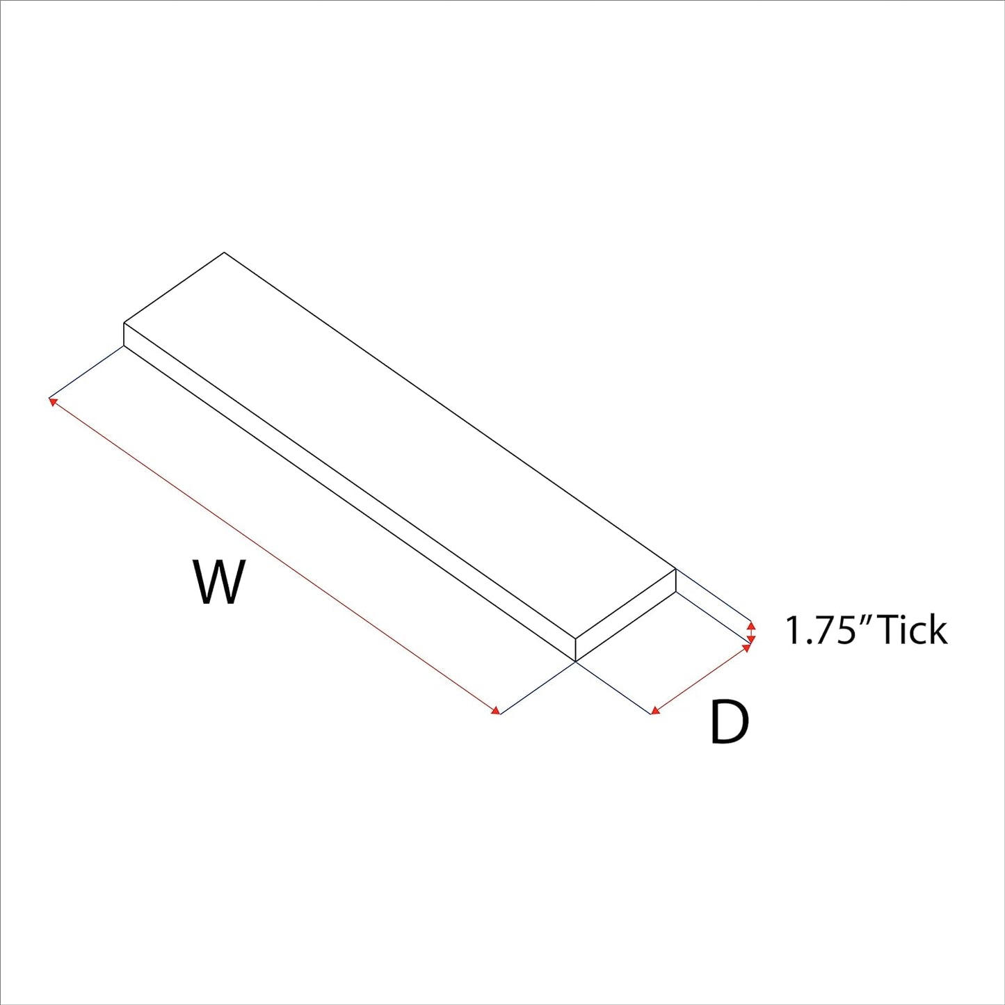 URBANDI, Rustic Floating Shelves, Set of 2, Hidden Bracket, Solid Wood, Heavy Duty, Wall Mounted Shelves, (Grey, 48Wx12D)