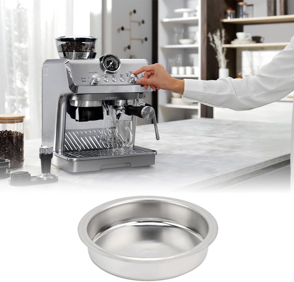 Joyzan Coffee Machine Backflush Blind Filter, 51mm Stainless Steel Insert Espresso Machines Basket Disc Metal Back Flush Bowl Classic Cleaning Portafilter Backwash Maker Accessories EC680 EC685 Home