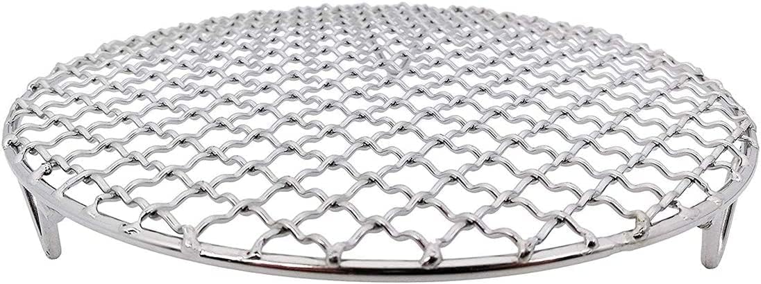 8.3" Round Cooling Rack Baking 304 Stainless Steel Versatile Steaming Grilling Fit Air Fryer,Cake Pan, Oven