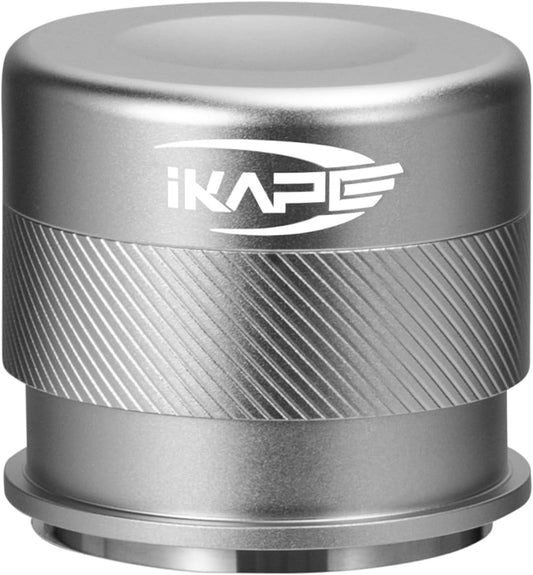 IKAPE Coffee Products, 51MM Espresso Tamper, Premium Barista Coffee Calibrated Tamper with Spring Loaded, 100% Stainless Steel Tamper Compatible with All 51MM Bottomless Portafilter (Silver)