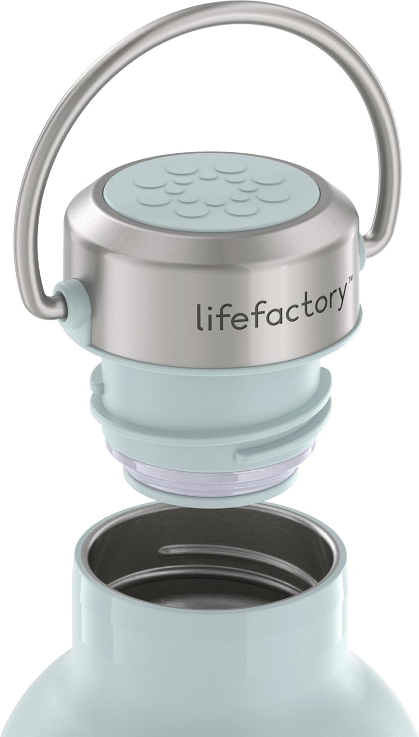 Lifefactory 20-Ounce Stainless Steel Vacuum-Insulated Sport Bottle, Mint
