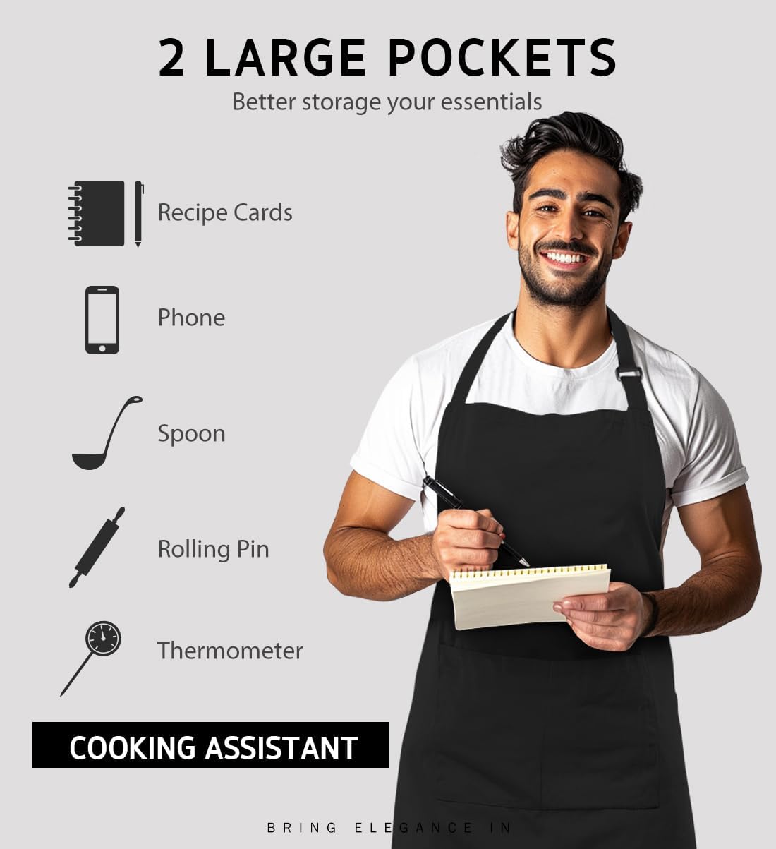 Syntus 12 Pack Bib Apron, Unisex Aprons Adjustable Waterdrop Resistant with 2 Pockets Cooking Kitchen Apron for Chef, BBQ Drawing Apron Bulk, Black