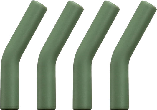 Zibtes-4PCS Silicone Straw Tips- Food Grade Rubber Metal Straws Tips Covers Only Fit for 1/3 Inch Wide(8MM Outdiameter) Stainless Steel Straw-Army Green