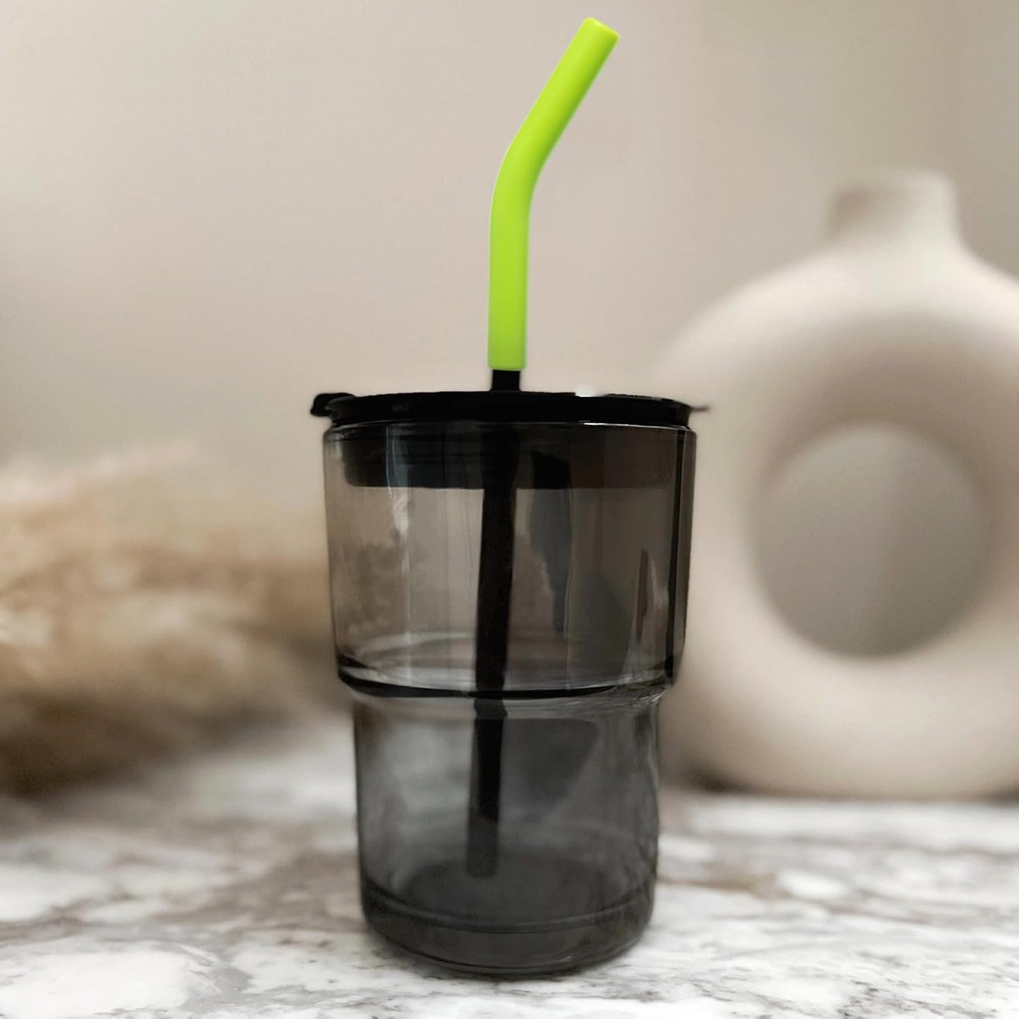 6Pcs Metal Straw Silicone Tips 5/16 IN Wide(8mm Outer Diameter) Food Grade Rubber Straw Covers Green Flex Elbow Replacement Tip for Stainless Steel Metal Straws