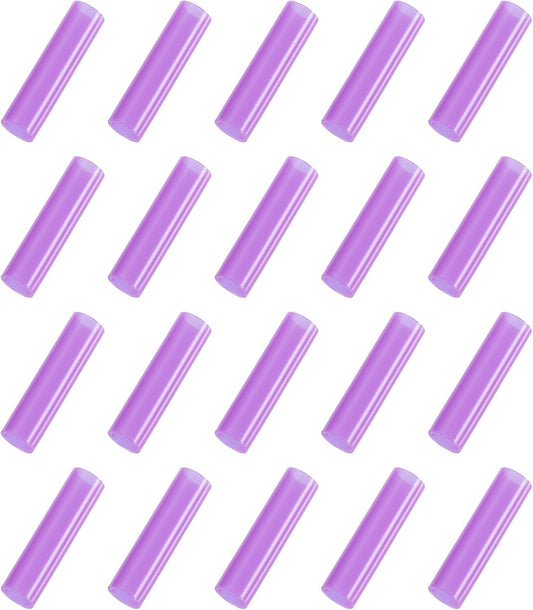 uxcell 20Pcs Silicone Straw Tips, Metal Straw Covers, Soft Reusable Straws Tips Fit for 8mm/0.31" OD Stainless Steel Straws (Purple)