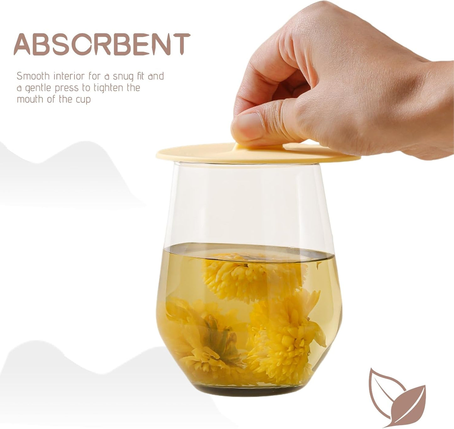 Silicone Cup Lids Silicone Cup Covers 6color Design, Food Grade Anti-dust Airtight Seal Lids for Mugs, Tea Cups, Coffee Cup 4pcs (4pcs-1)