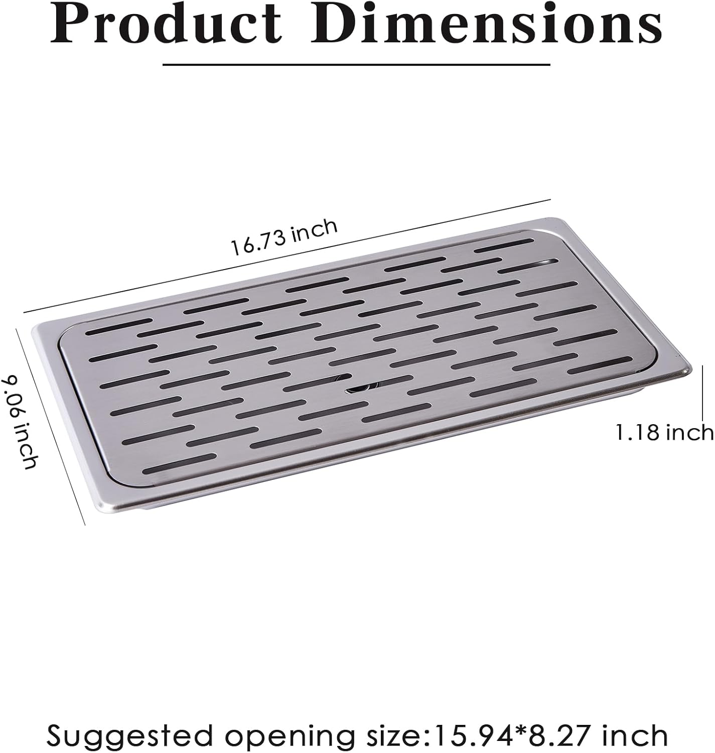 Stainless Steel Drip Tray - Perfect for Homes, Clubs, Bars, Cafes, Restaurants, Hotels, Or Commercial Use - Easy to Clean, No Drainage Required (S)