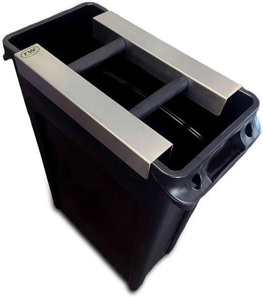 Rattleware Stainless Steel Knock Chute 15″×11″ – Heavy-Duty, Double-Sided Espresso Grounds Chute for Slim Jim Trash Can – Commercial Grade Barista Tools for High-Volume Coffee Stations