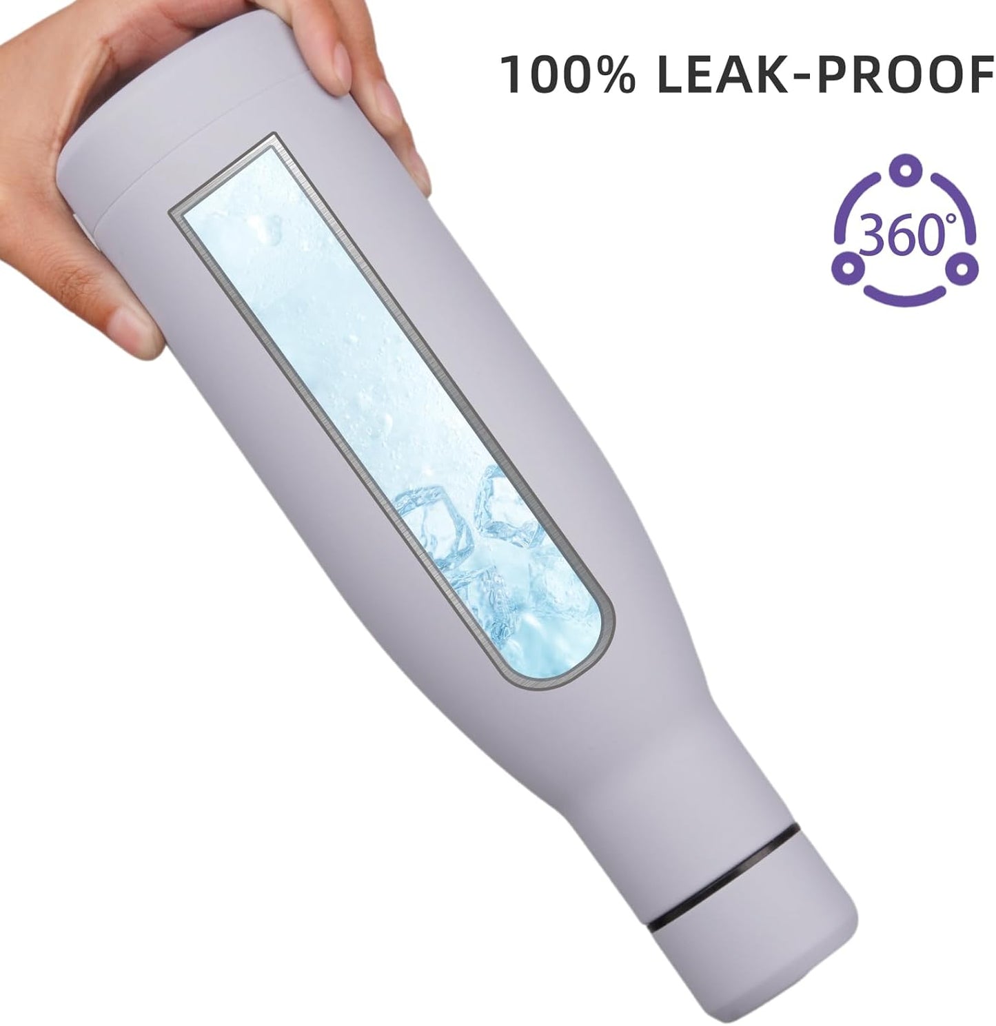 BJPKPK 25oz Insulated Stainless Steel Water Bottles Reusable Metal Travel Sports Water Bottle Keep Cold and Hot,Mist Grey