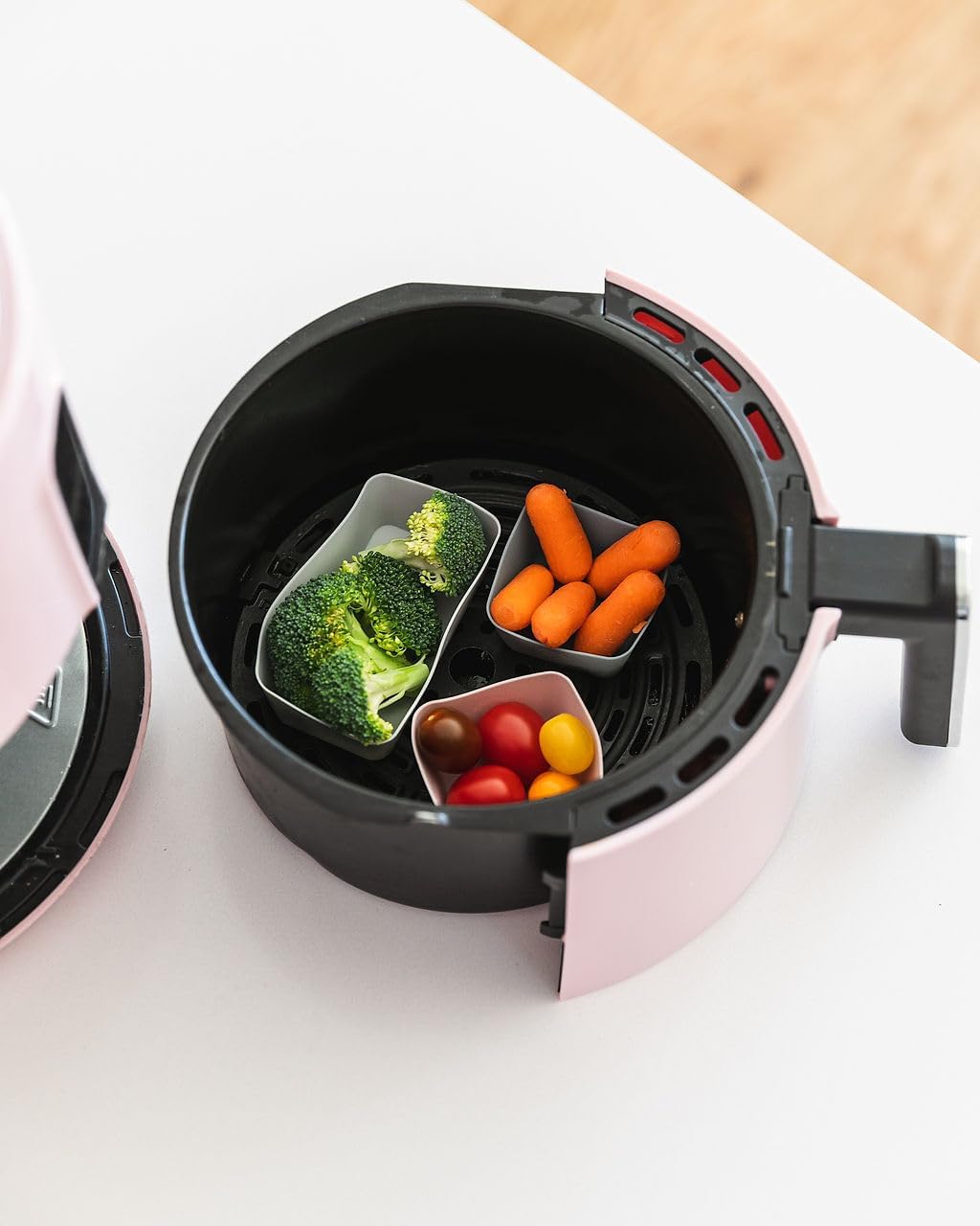 The Silicone Kitchen Reusable Silicone Bento Baking Cups, Non-Toxic, BPA Free, Dishwasher Safe Bento Box Accessories Lunch Box Dividers, Square and Rectangle, 24 Pack, Pink, Blue, Gray