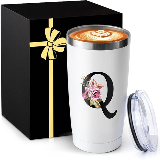 20 Oz Insulated Coffee Cup with Lid Car Tumbler Travel Mug New Mom after Birth First Time Mama Parents Announcement Nurse Newborn Pregnancy Wife Maternity Expecting Gender Neutral Cool Letter Gifts