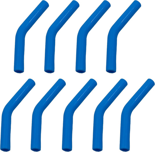 pson 9Pcs Silicone Straw Tips, Food Grade Reusable Flexible Elbow Tips Fit for 8mm Stainless Steel Metal Straws(Light blue)