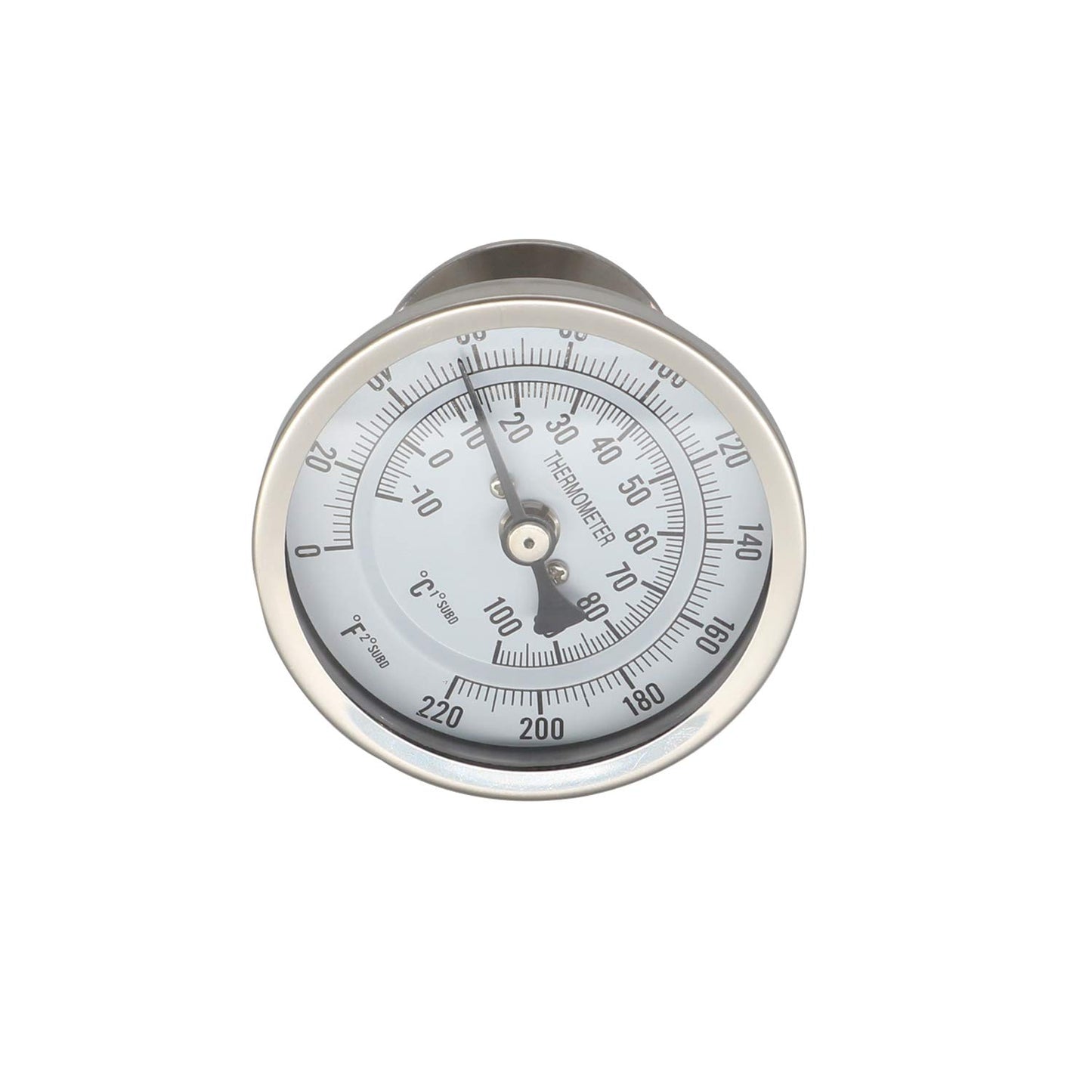 Stainless Steel Bi-Metal Thermometer,1.5" Tri-clamp 4" Stem, 3" Dial, 0 to 200 F Degrees