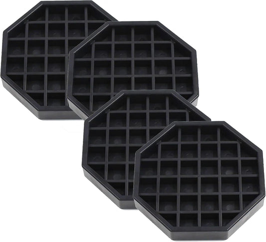 Octagon Coffee Drip Tray by Hard Black Plastic for Coffee Countertop | Drip Tray for Drink Dispenser (4" - 4 Pcs)
