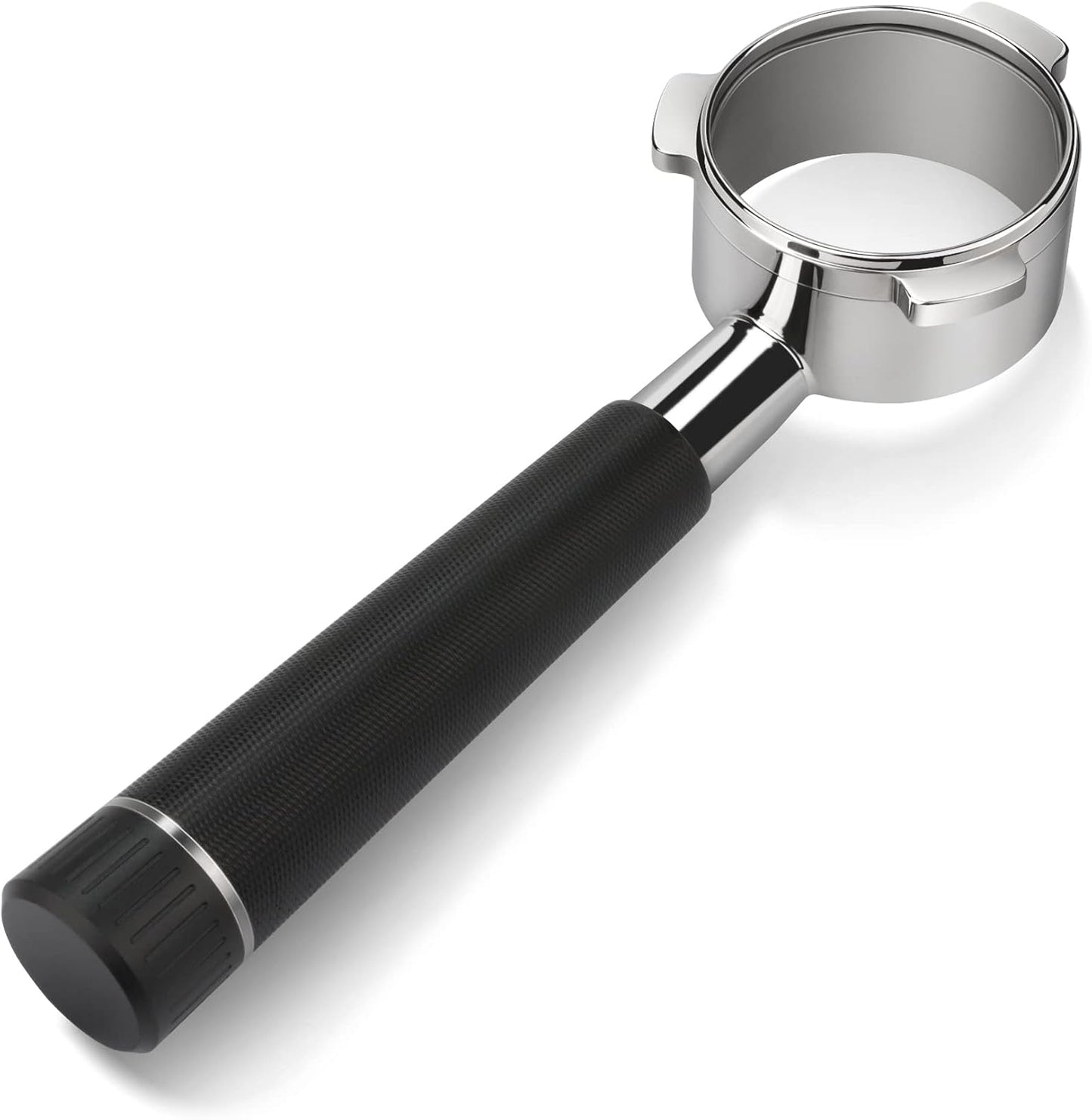 54mm Bottomless Portafilter for Breville Barista Express, BES870XL, BES870BSXL, BES878BSS, BES880BSS and More Breville Espresso Machine (Aluminum Alloy Handle-Black)