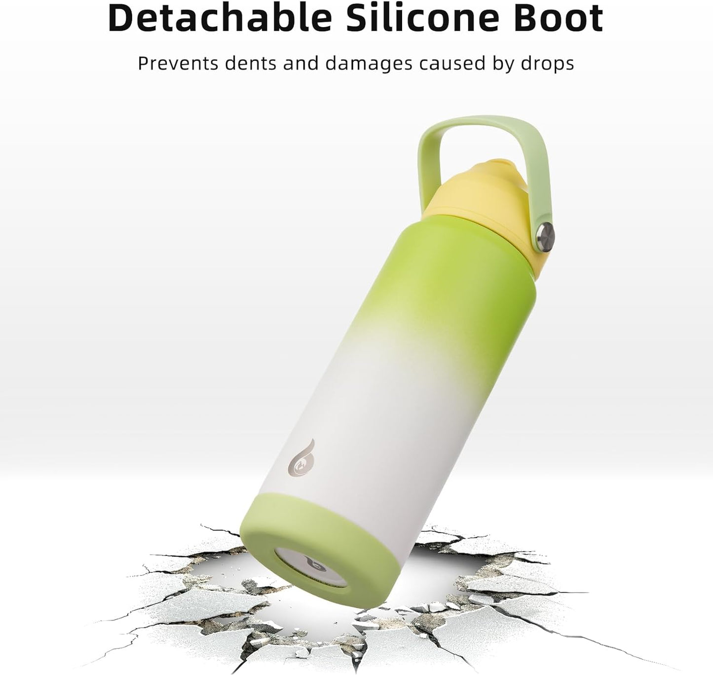 BJPKPK Water Bottle with Straw Lid, 24oz Vacuum Insulated Water Bottles, Metal Stainless Steel Thermos for Sports, Travel, BPA Free Leak Proof Thermos, Cups, Flasks, Tumblers,Green