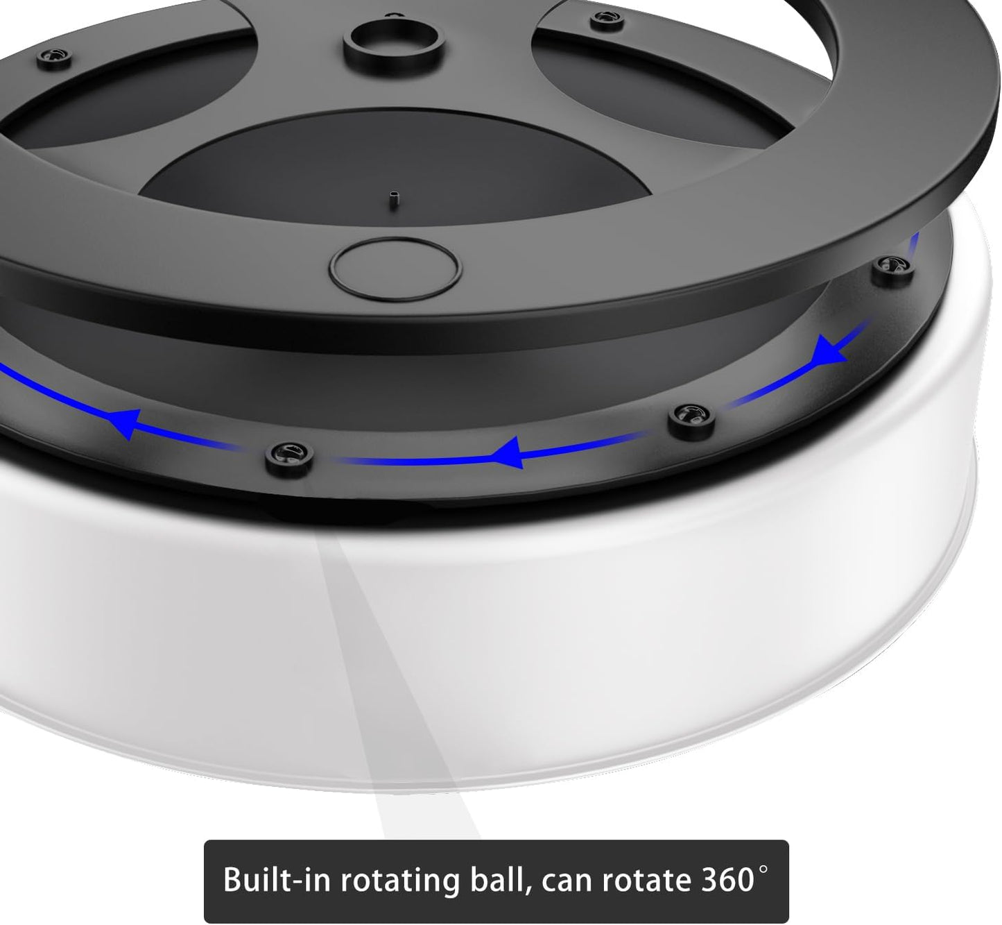 VAEHOLD Lazy Susan Turntable Spice Rack Organizer for Kitchen Cabinet, Storage Tray for Fruit, Snacks, Salad - Organizer for Cupboard, Pantry, Bathroom, Table, Cosmetic (White, 9 4/5'')