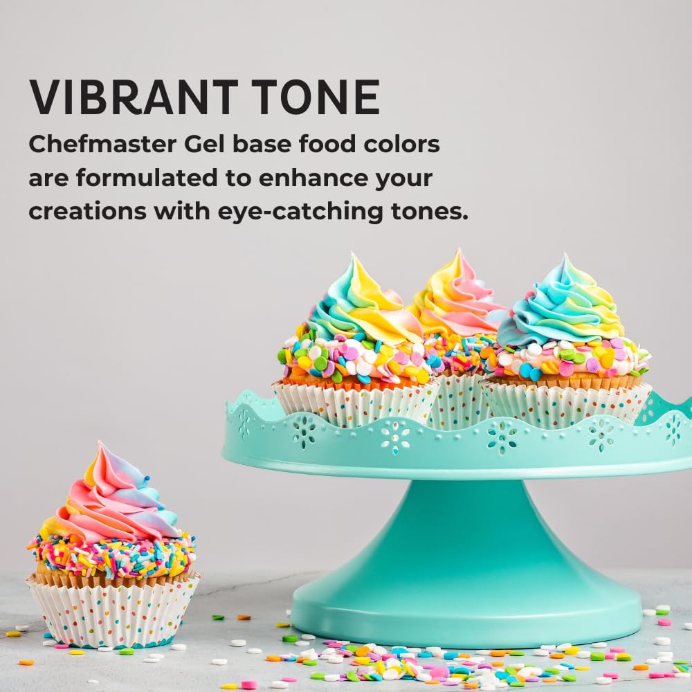 Chefmaster Royal Blue Gel Food Coloring | Vibrant Color | Professional-Grade Dye for Icing, Frosting, Fondant | Baking & Decorating | Fade-Resistant | Easy-to-Use | Made in USA | 1 oz