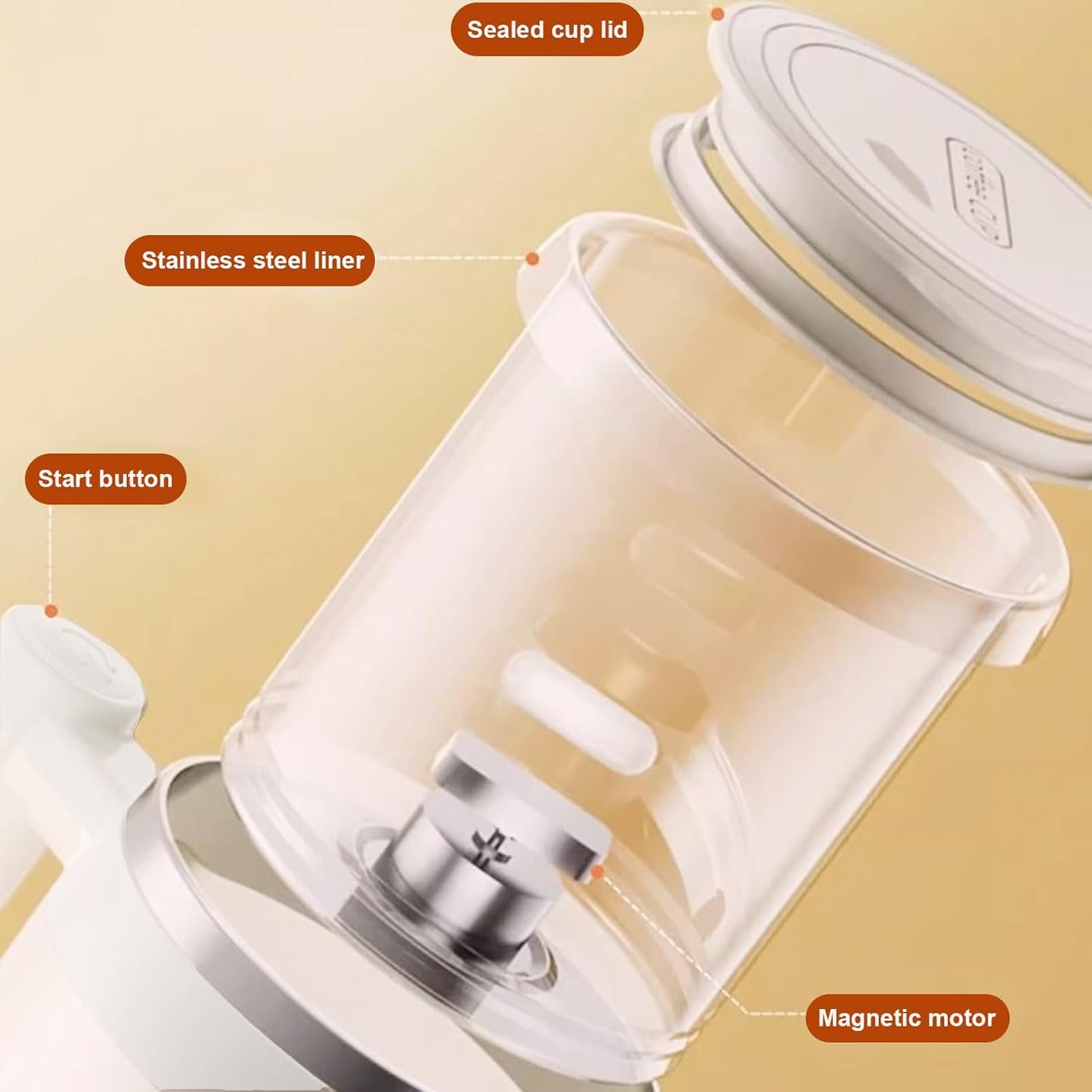 Self Stirring Coffee Mug-Automatic Magnetic Stirring Cup for Easy Mixing | USB Rechargeable with 304 Stainless Steel Interior,Silicone Lid,Ideal for Coffee,Cocoa,Milk