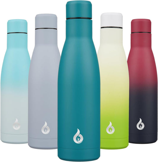 BJPKPK Insulated Water Bottle 17oz Stainless Steel Water Bottles Dishwasher Safe Reusable Metal Thermos Keep Cold and Hot,Laguna