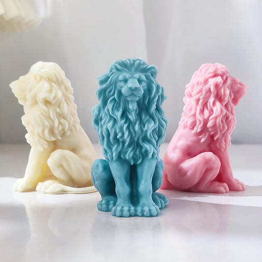 3D Lion Candle Animal Resin Mold - Resin Casting Silicone Molds for Home Decor & Candle Making Wave Spiral Mold