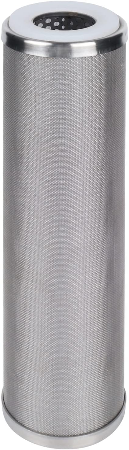 Amwater Stainless Steel Cleanable Wire Mesh Filter Cartridge 10”Length,2.5"OD(300 Micron)