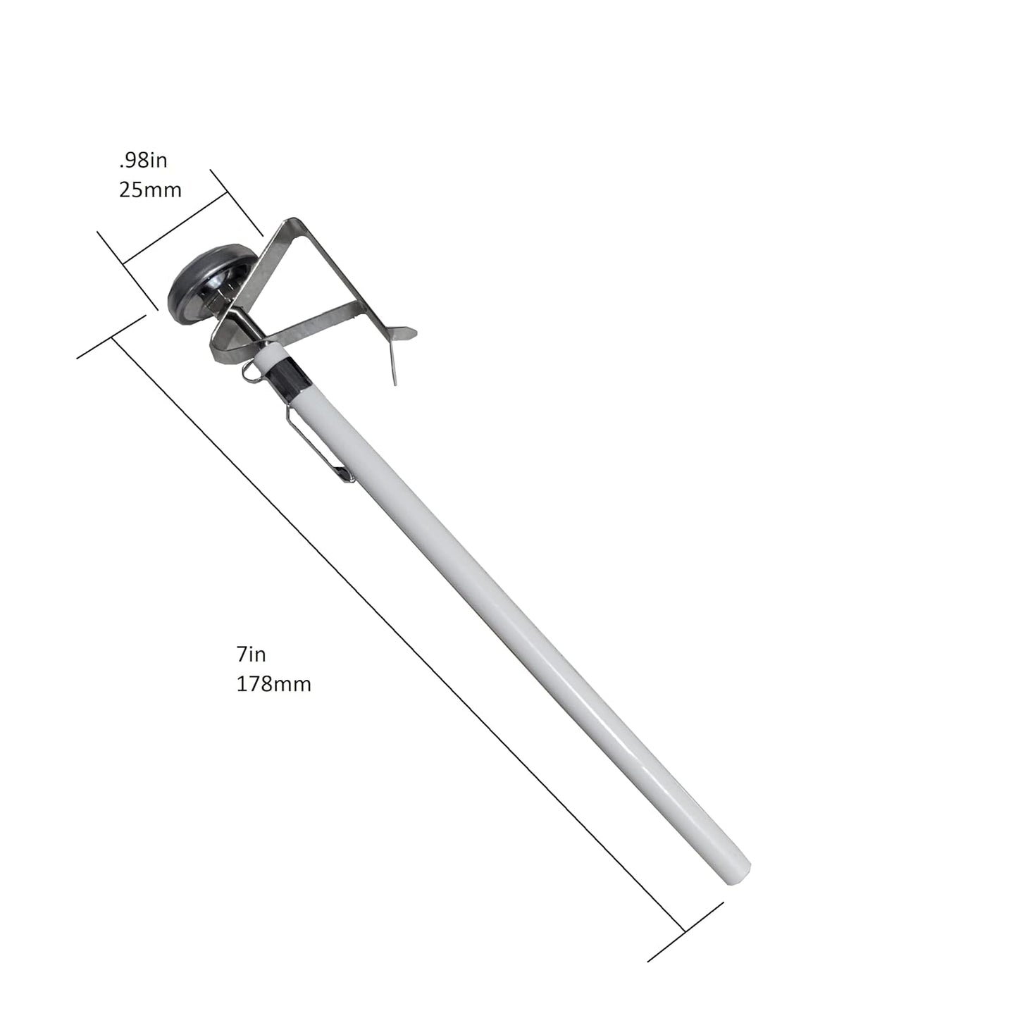 Rattleware Thermometer, Genuine Milk Frothing Thermometer and Barista Thermometer, Fast Readout and Clear Temperature Targets / 7" Probe, 1" Dial