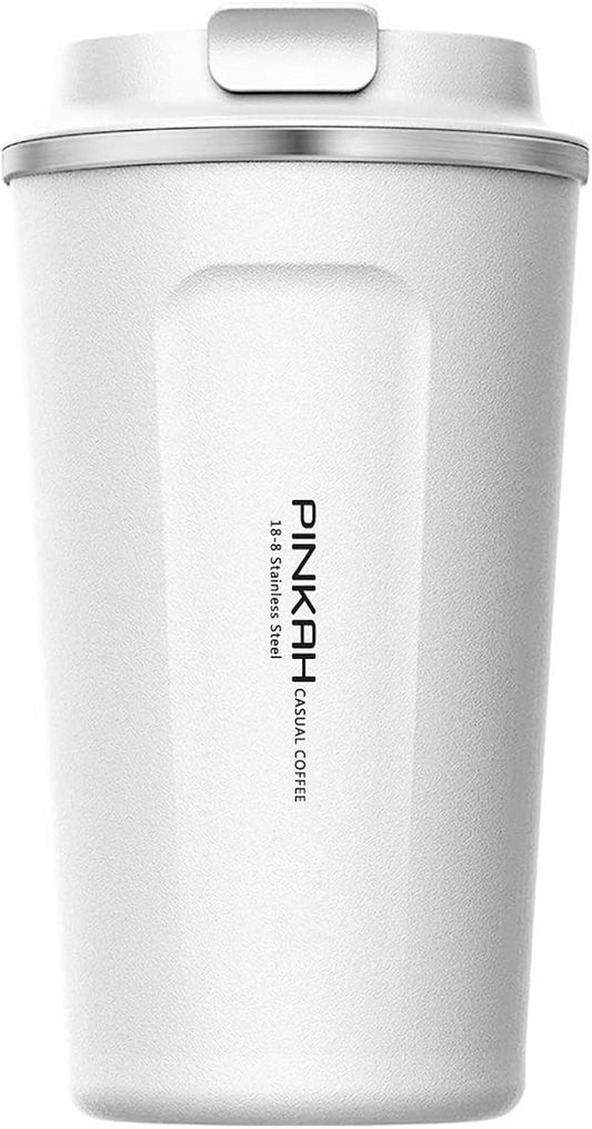 17OZ Vacuum Casual Travel Coffee Mug for Hot/Cold Coffee, Double Walled Stainless Steel Insulated Coffee Tumbler, Thermal Coffee Cup for Home Office