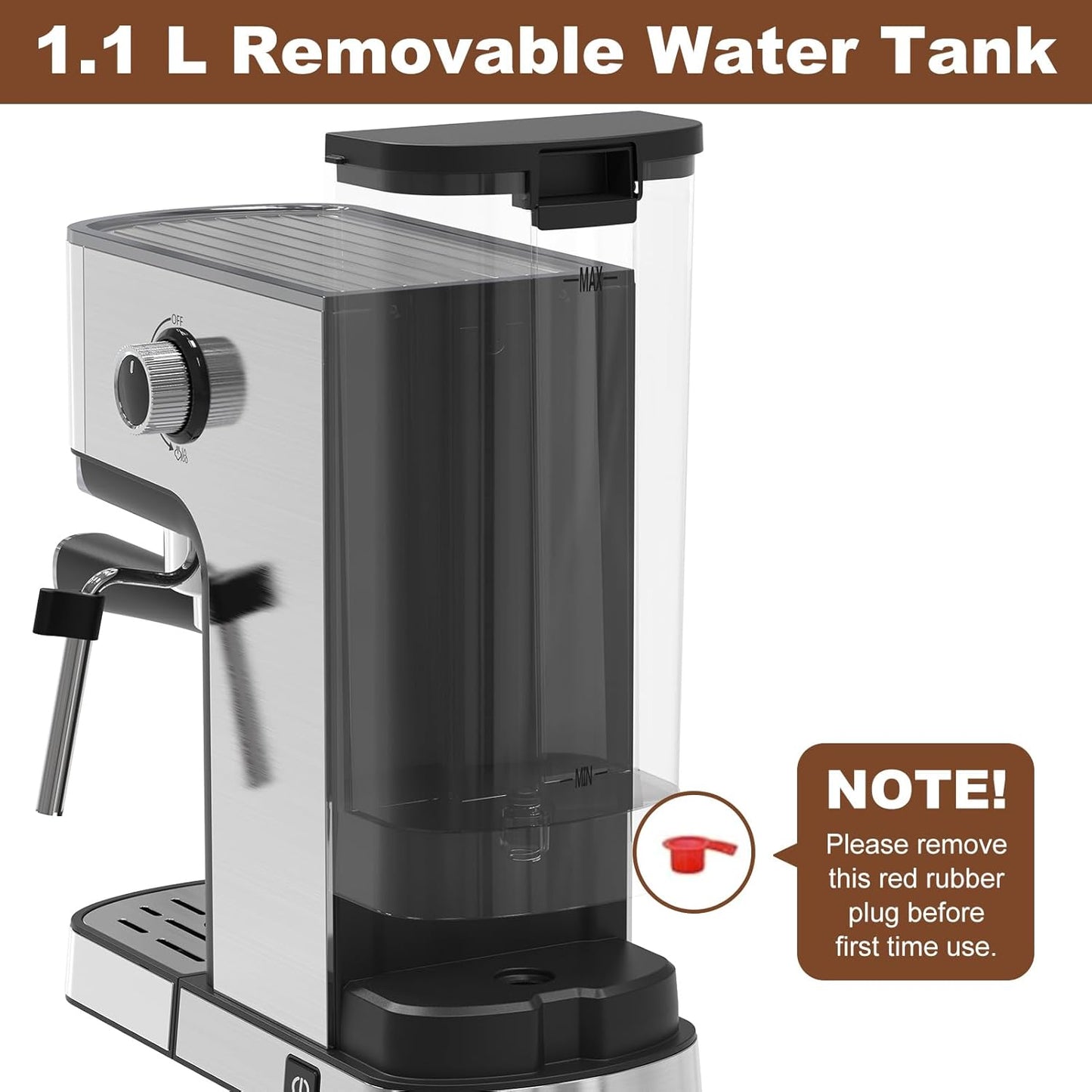 Geek Chef Espresso Machine, 20 Bar Coffee Machine, Latte Machine, Cappuccino Maker, Espresso Maker for Home