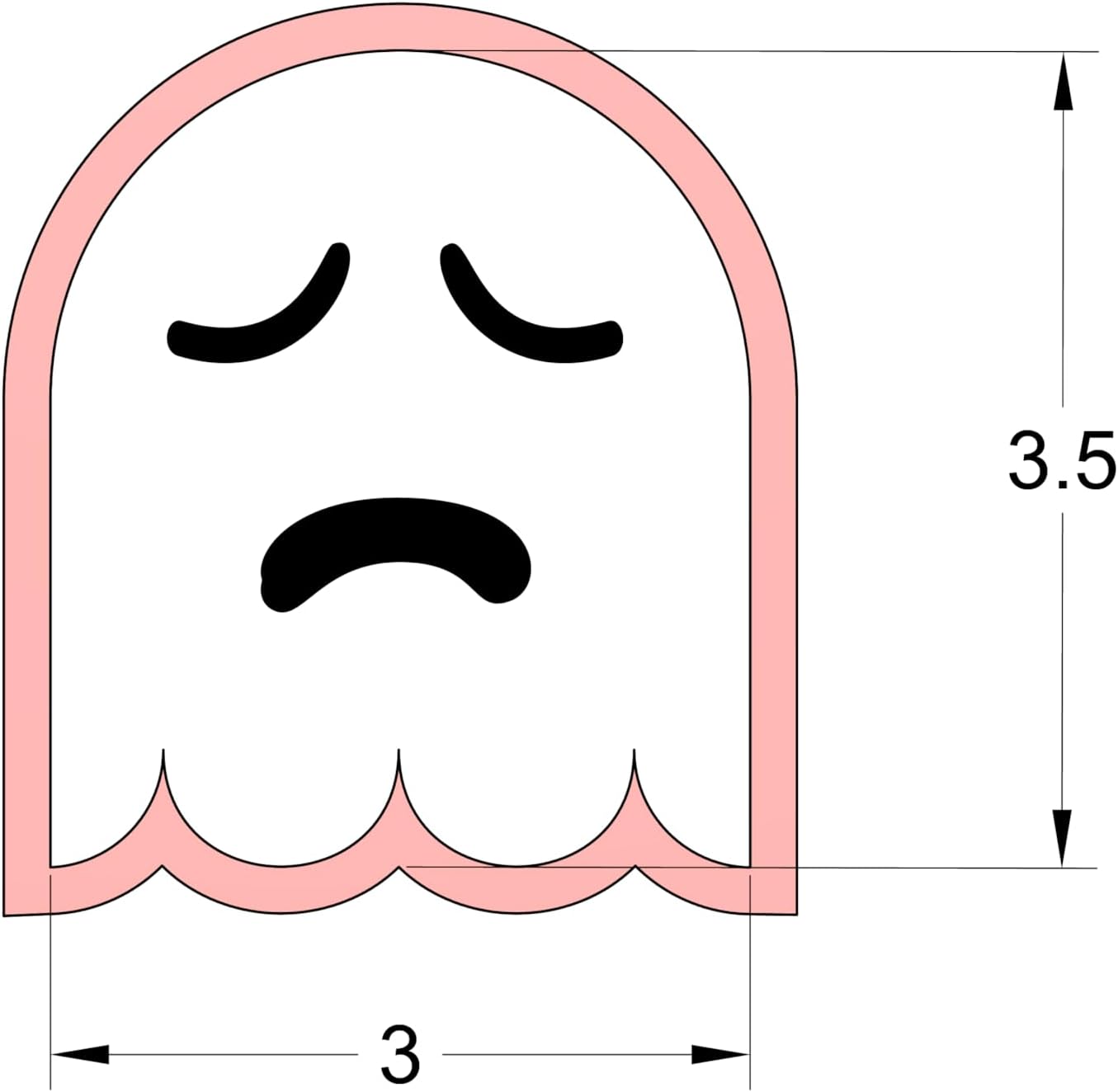 Halloween Ghost Faces Cookie Cutter and Stencil Set Bundle Kit PYO Cookies Paint Your Own Diy Bakery Fondant Sugar Happy Birthday Wedding Baby Candle Kids Painting Coloring Pages Comb (Ghost Faces)