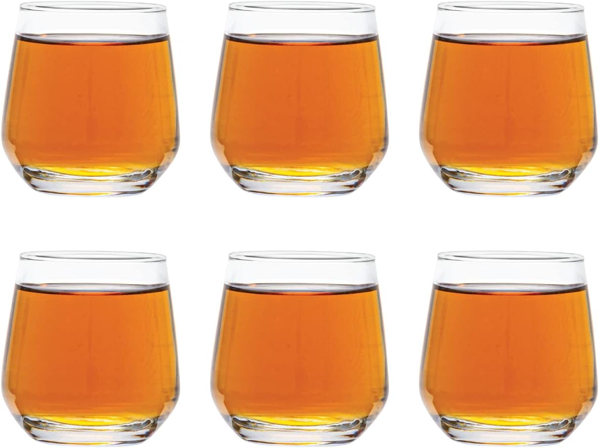 Vikko 3.25 Ounce Shot Glasses, Set of 6 Small Liquor and Spirit Glasses, Durable Tequila Bar Glasses For Alcohol and Espresso Shots, 6 Piece Shooter Glass Set (LAL)