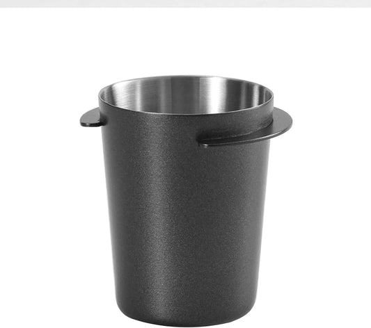 Coffee Dosing Cup 51mm, Stainless Steel Espresso Dosing Cup, Black Coffee Powder Feeder Part Replacement for Espresso Coffee Machine with 51mm Portafilter, 1Pcs
