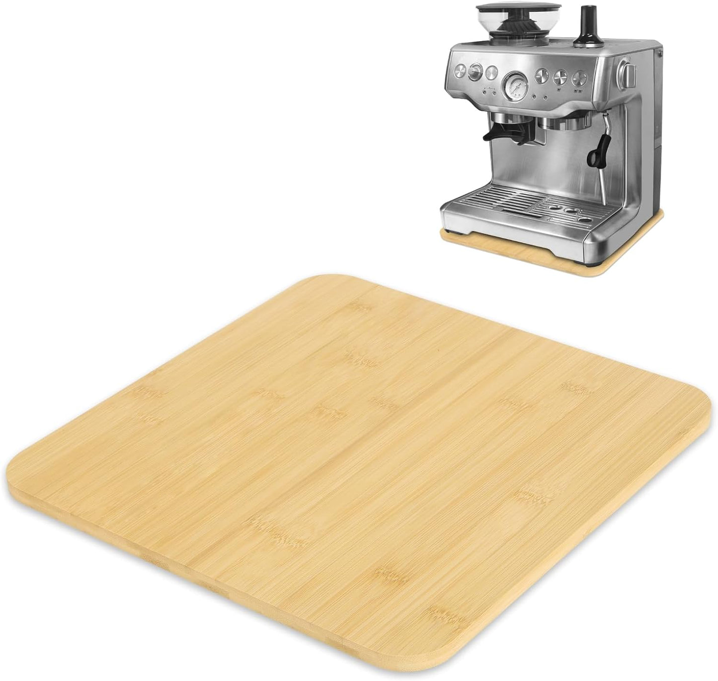 Bamboo Appliance Slider fit for Breville Barista Espresso Machine 870/878 - Under Cabinet Sliding Tray Caddy for Breville Barista/Barista Pro, Coffee Maker Mover Kitchen Countertop
