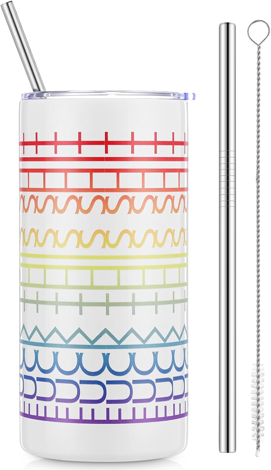 Geiserailie Hidden Message Tumbler Coffee Travel Insulated Mug Skinny Tumbler with Lid and Straw Gift Cup for Bestie Friend Coworker(16 oz)