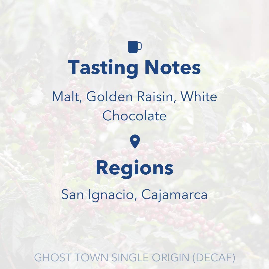 Partners Coffee, Ghost Town Blend - Decaf, 12 Ounce, Whole Bean Coffee