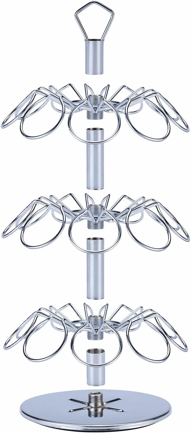 Rice rat K cup Holder Storage Coffee Capsules Pod Holder Carousel 3 Tier Compatible with 27 K-Cup Pods