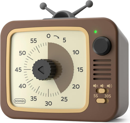 LIORQUE Visual Timer for Kids, 60-Minute Countdown Timers for Classroom Office Kitchen with Silent Operation, Kids Timer for Teaching with Cute Design