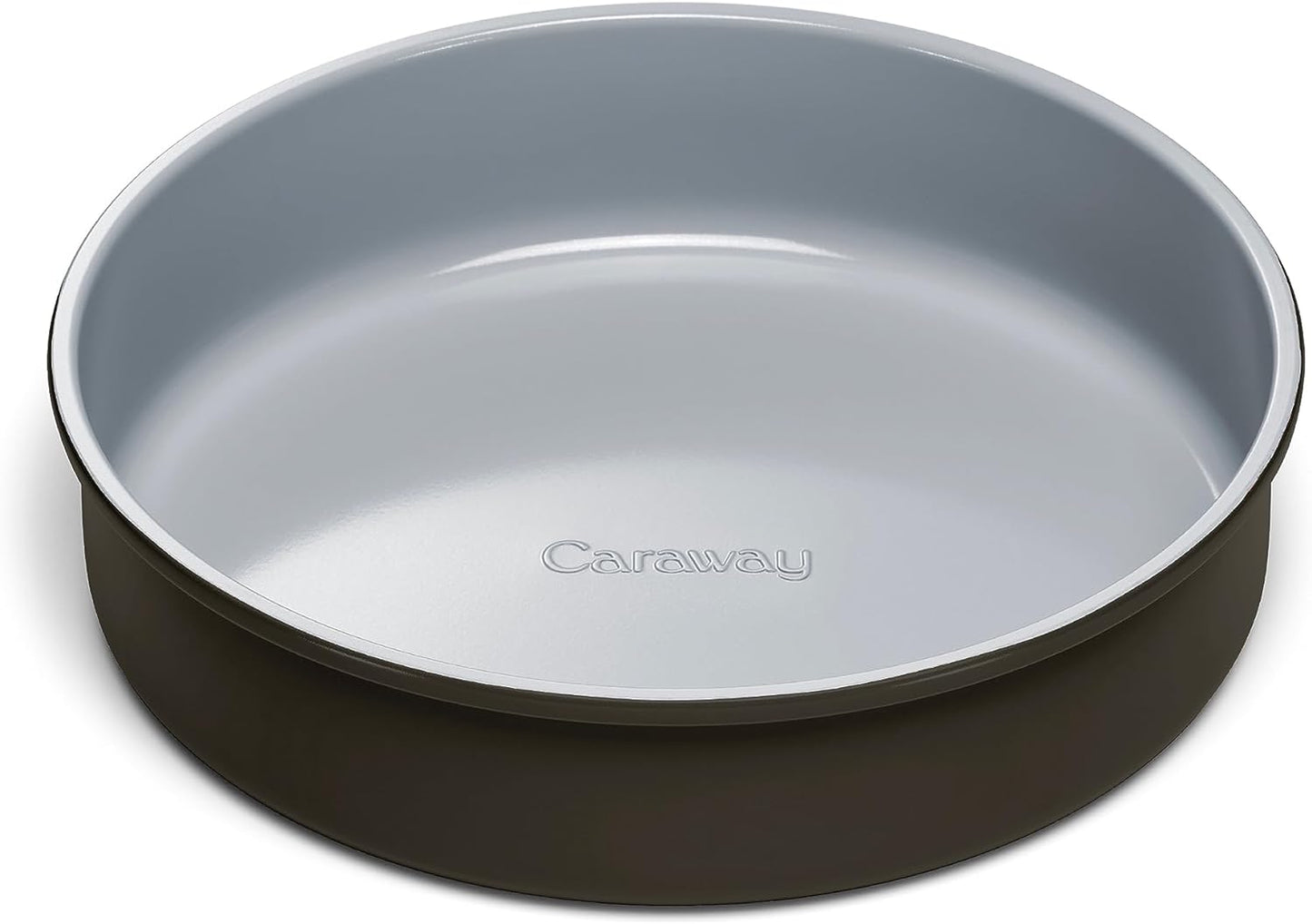 Caraway Non-Stick Ceramic 9” Circle Pan - Naturally Slick Ceramic Coating - Non-Toxic, PTFE & PFOA Free - Perfect for Birthday Cakes, Tartes, & More - Black