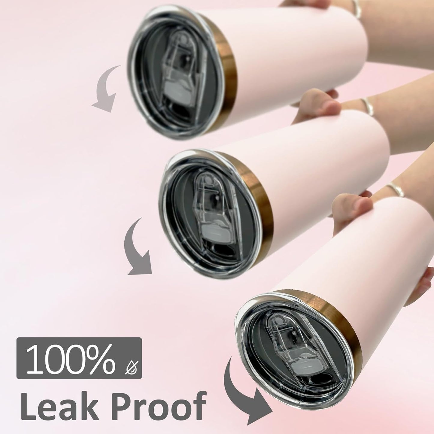 20 oz Skinny Tumblers Bulk, Stainless Steel Insulated Tumbler with Lids and Straws, Slim Double Wall Powder Coated Travel Coffee Mugs, Reusable Cup for Hot and Cold Drinks (Pink,1 pack)