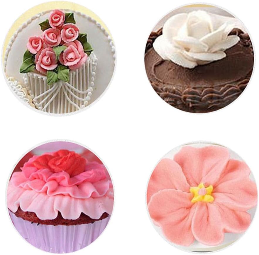 5 piece Stainless Steel Rose Flower Piping Tips Piping Nozzles Cake Decorating Supplies Cookies Cupcake Icing Decorating Supplies Decorating Kits Frosting Icing Tips Baking Set Tools #4