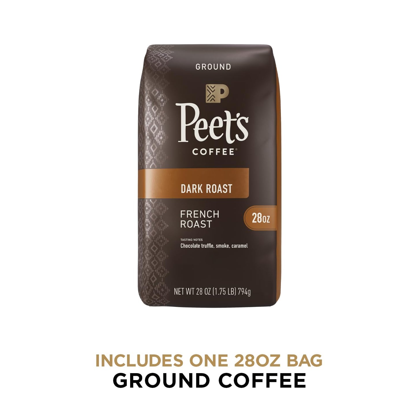 Peet's Coffee, Dark Roast Ground Coffee - French Roast 28 Ounce Bag