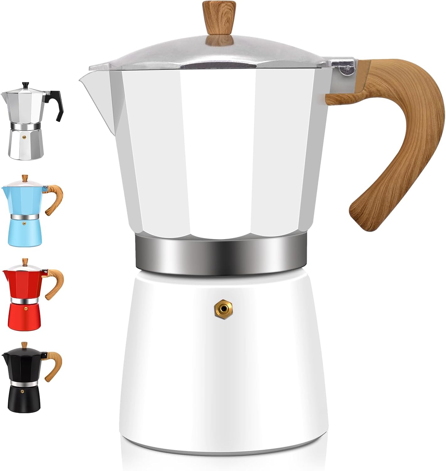 12 Cup Aluminum Espresso Stovetop Moka Pot Express Coffee Maker Percolator Italian Classic Mocha Coffee Machine for Italian and Cuban Cafe Brewing for Home & Camping 600ml 20oz