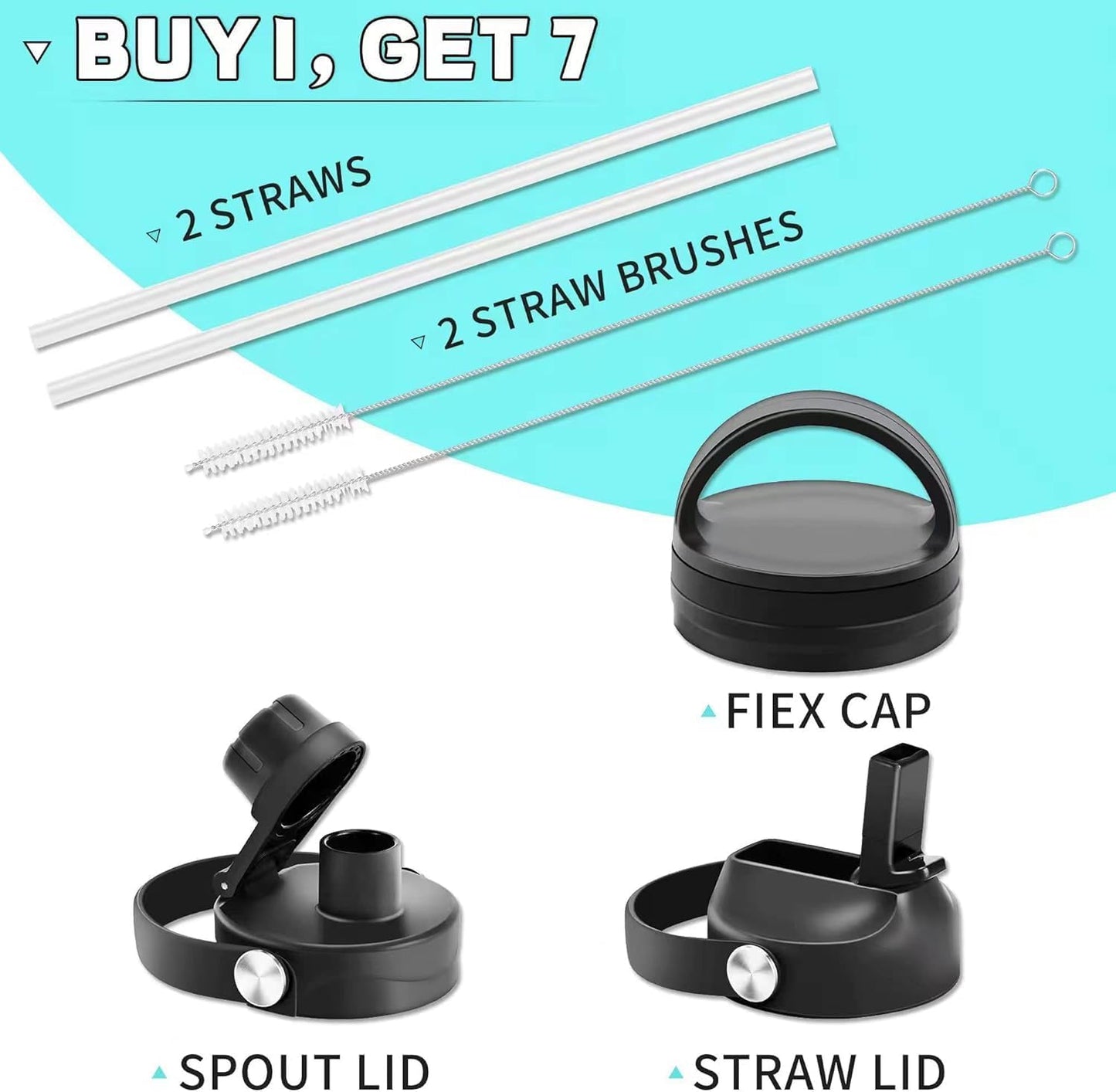 40 oz Insulated Water Bottle with Straw fit in Car Cup Holder(Cold 48 hrs, Hot 24 hrs) Drinking Bottle with Straw Lid, Spout Lid and Flex Cap Leakproof Travel Thermo Mug，White - Purple