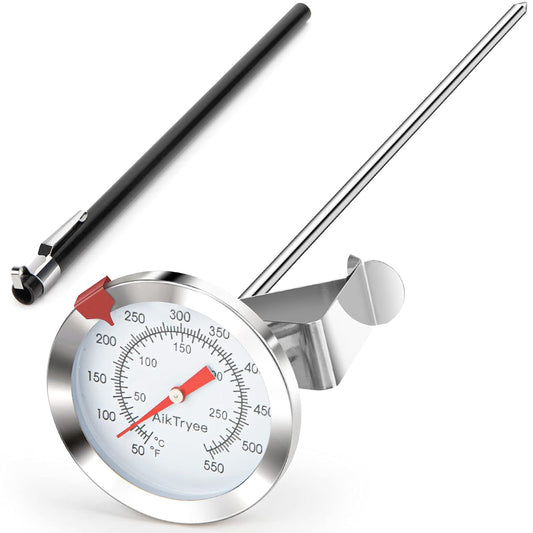 Candy Thermometer Cooking Thermometer with Instant Read Dial Meat Thermometer for Cooking Candy Deep Fry Oven by AikTryee