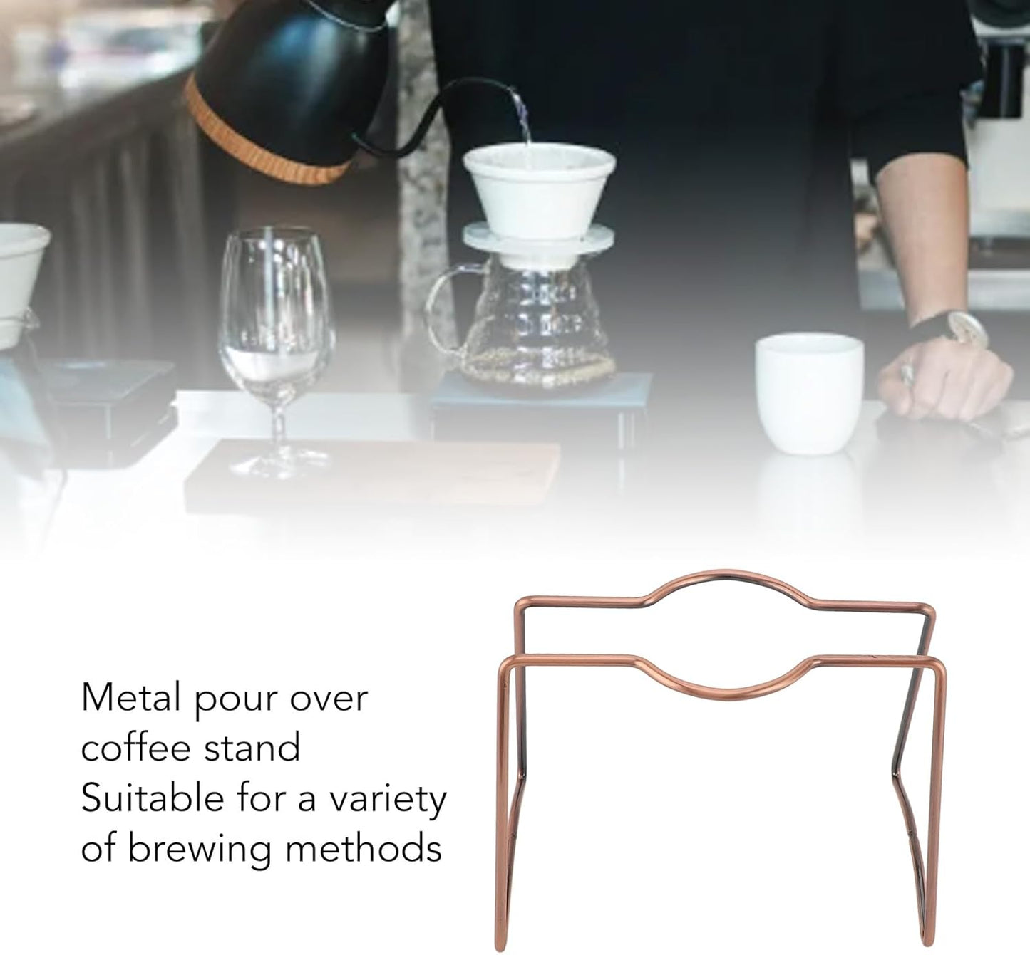 Pour Over Coffee Dripper Stand, Metal Pour Over Coffee Station Coffee Filter Holder Coffee Maker Stand for Coffee Drink Maker