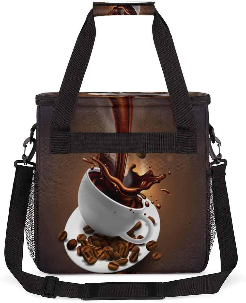 cfpolar Coffee Maker Storage Bag, Waterproof Travel Carrying Storage Tote Bag Organizer Case, Compatible with K-Mini or K-Mini Plus, And Suitable for Other Accessories， With Pockets for K-Cup Pods