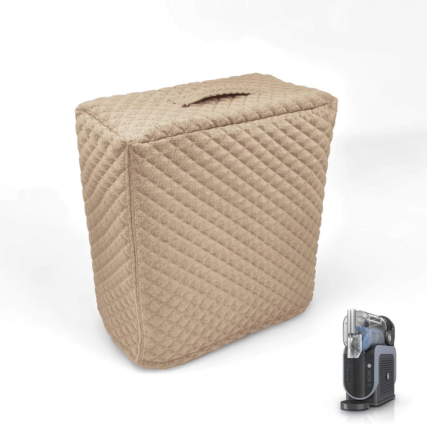 Slushie Machine Cover for Ninja FS301 & FS301C, Waterproof & Dustproof Protective Lid for Ninja Frozen Drink Maker, Durable Nylon Cover for Slushie Accessories (Mocha Tan)