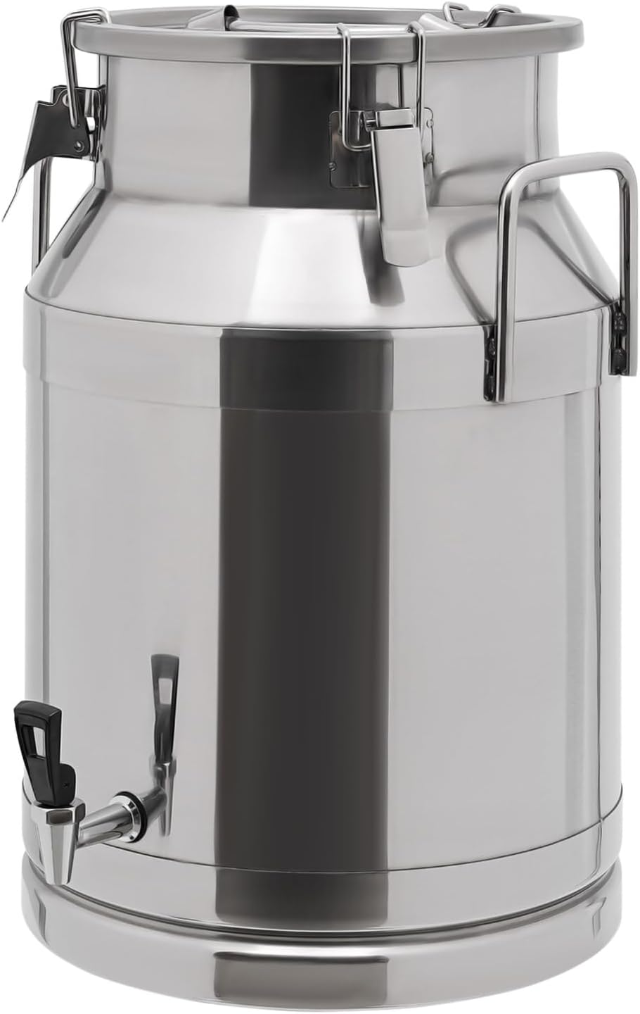 Milk Bucket With Faucet,Stainless Steel Milk Can Large Liquid Container Storage,With Sealing Lid and Carry Handle,for Wine, Oil Storage Transport (30L/8 Gal,w/Faucet)