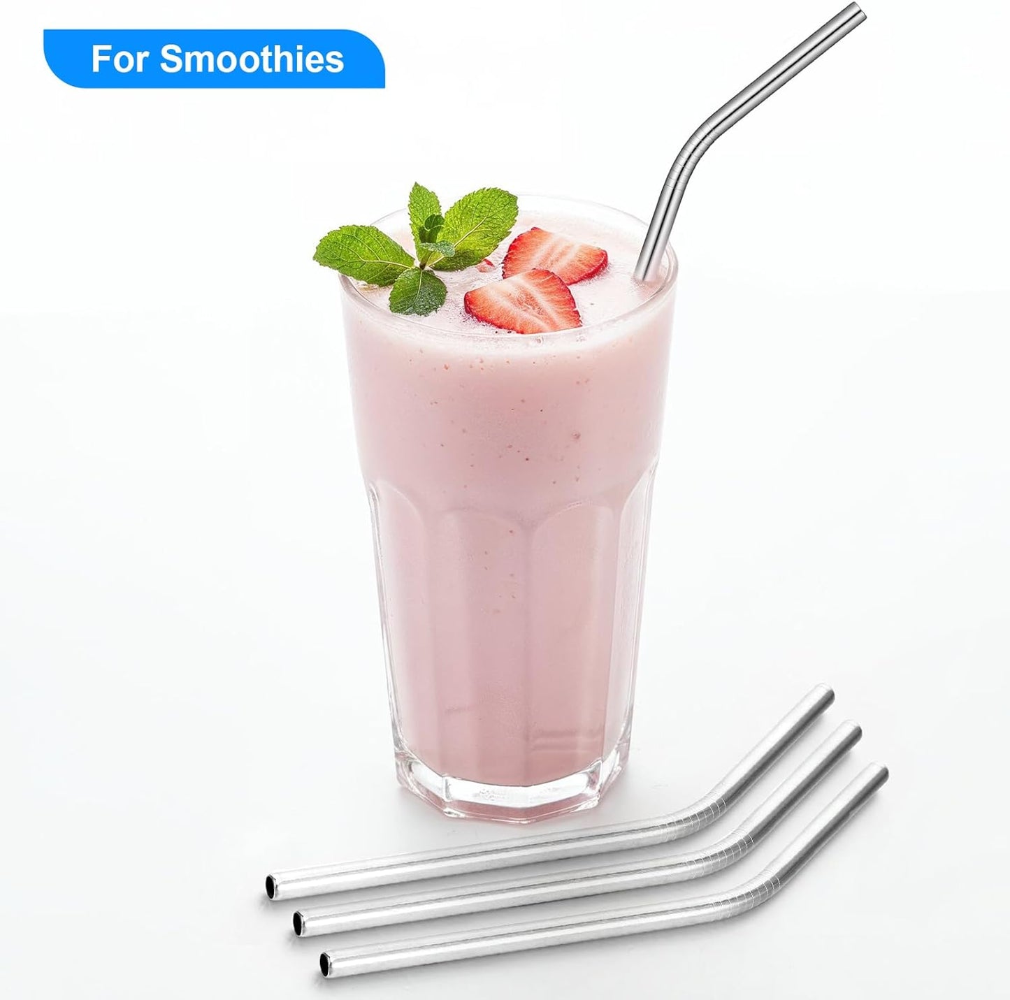 8 Pack 6 Inch Short Bent Metal Cocktails Straws, Stainless Steel Straws with 2 Cleaning Brush Portable Reusable Drinking Straw for Coffee Mugs Small Glasses Cups