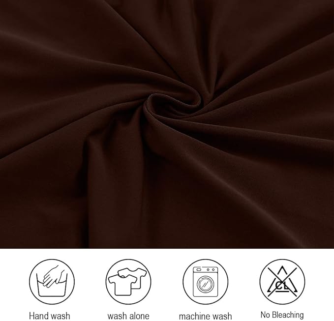 JQinHome 6 Pcs Dining Chair Slipcover,High Stretch Removable Washable Chair Seat Protector Cover for Home Party Hotel Wedding Ceremony (Pack of 6, Coffee)